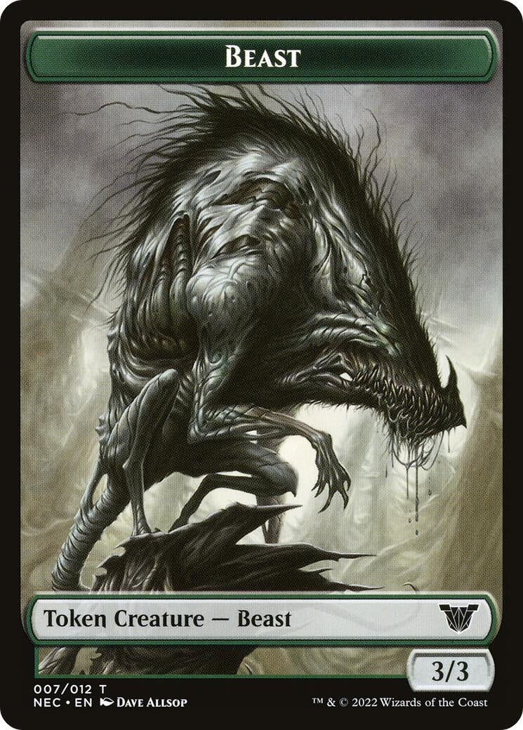 Image for Beast // Treasure Double-Sided Token (7 // 17) [Kamigawa: Neon Dynasty] - Magic: The Gathering