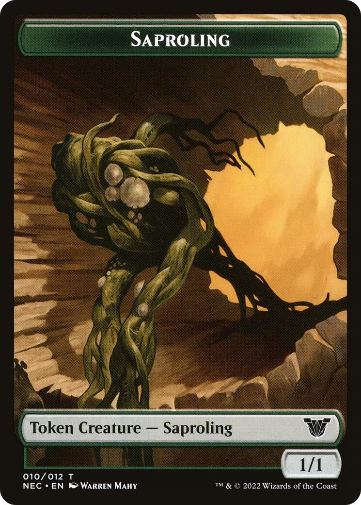 Image for Saproling // Spirit (002) Double-Sided Token (10 // 2) [Kamigawa: Neon Dynasty] - Magic: The Gathering