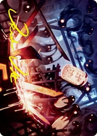 Image for Smoke Spirits' Aid Art Card (Gold-Stamped Signature) (41) [Kamigawa: Neon Dynasty] - Magic: The Gathering