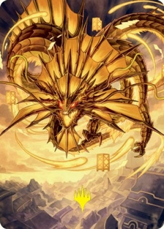 Image for Ao, the Dawn Sky Art Card (46/81) (Gold-Stamped Signature) (46) [Kamigawa: Neon Dynasty] - Magic: The Gathering