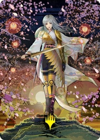 Image for The Wandering Emperor Art Card (50/81) (Gold-Stamped Signature) (50) [Kamigawa: Neon Dynasty] - Magic: The Gathering
