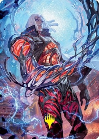 Image for Tezzeret, Betrayer of Flesh Art Card (Gold-Stamped Signature) (54) [Kamigawa: Neon Dynasty] - Magic: The Gathering