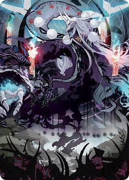 Image for Echo of Death's Wail Art Card (55) [Kamigawa: Neon Dynasty] - Magic: The Gathering
