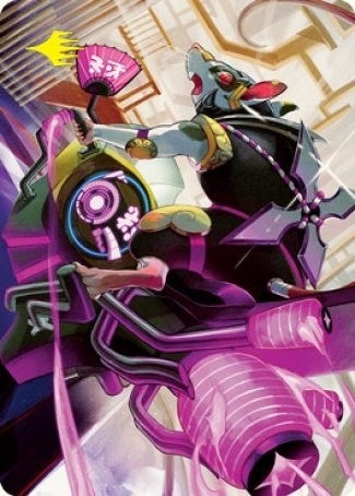 Image for Nashi, Moon Sage's Scion Art Card (Gold-Stamped Signature) (59) [Kamigawa: Neon Dynasty] - Magic: The Gathering