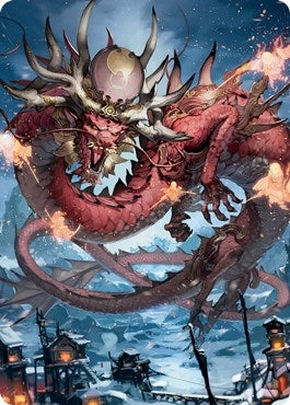 Image for Atsushi, the Blazing Sky Art Card (61/81) (61) [Kamigawa: Neon Dynasty] - Magic: The Gathering