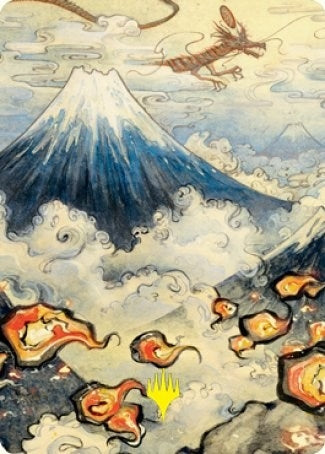 Image for Mountain (299) Art Card (Gold-Stamped Signature) (78) [Kamigawa: Neon Dynasty] - Magic: The Gathering