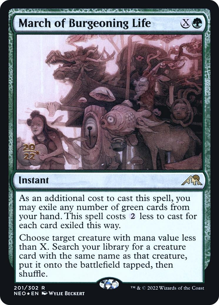 Image for March of Burgeoning Life (201) [Prerelease Cards] - Magic: The Gathering