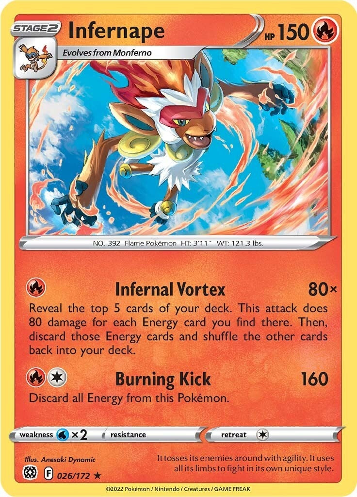 Image for Infernape (026/172) [SWSH09: Brilliant Stars] - Pokemon