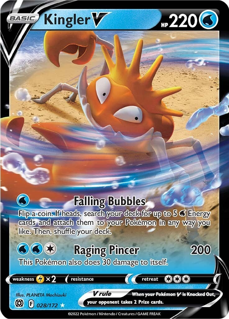 Image for Kingler V (028/172) [SWSH09: Brilliant Stars] - Pokemon