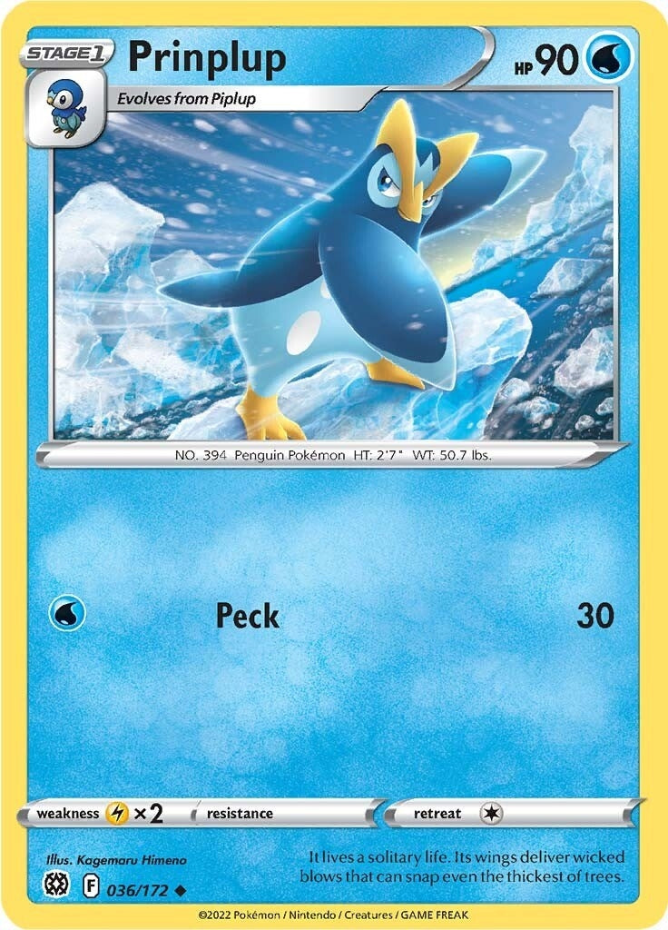 Image for Prinplup (036/172) [SWSH09: Brilliant Stars] - Pokemon