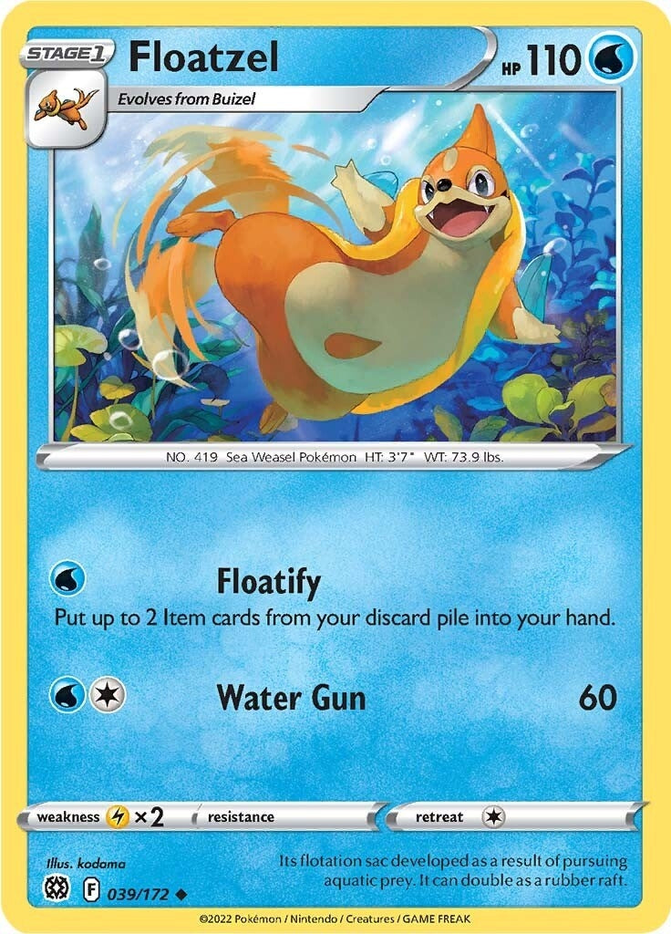 Image for Floatzel (039/172) [SWSH09: Brilliant Stars] - Pokemon