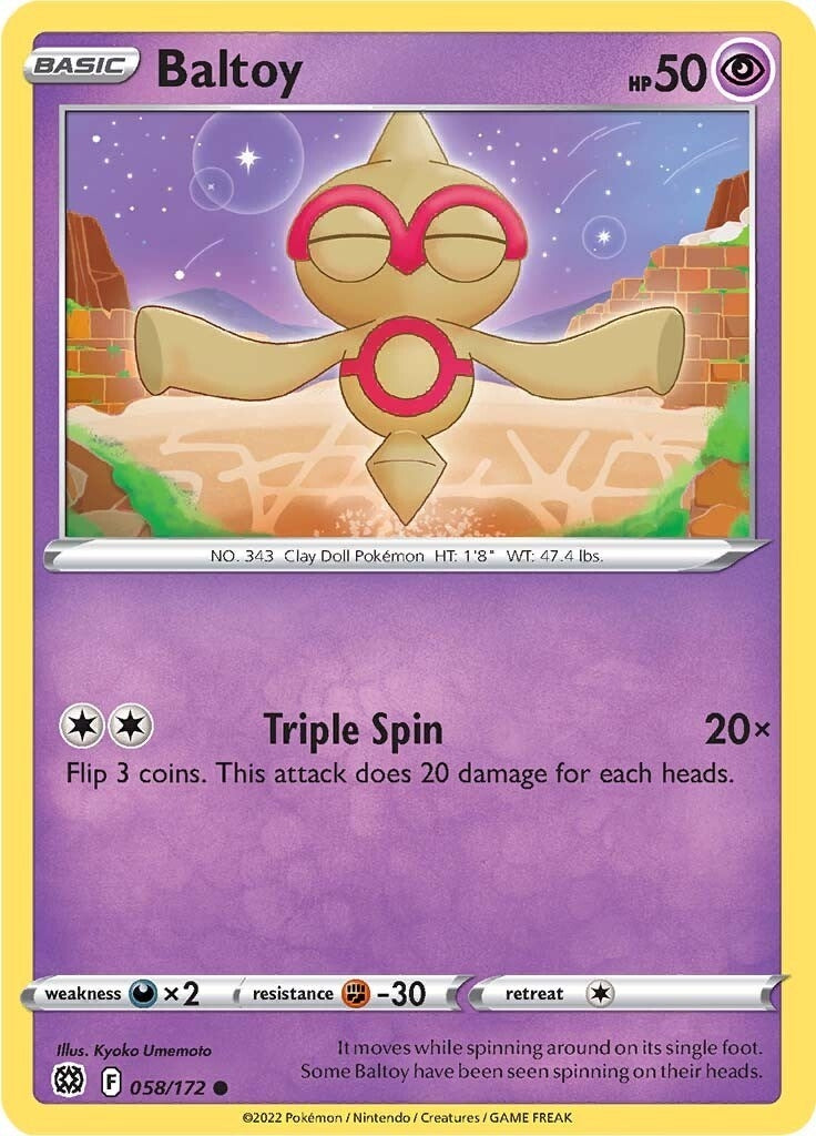 Image for Baltoy (058/172) [SWSH09: Brilliant Stars] - Pokemon