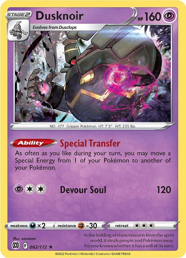 Image for Dusknoir (062/172) [SWSH09: Brilliant Stars] - Pokemon