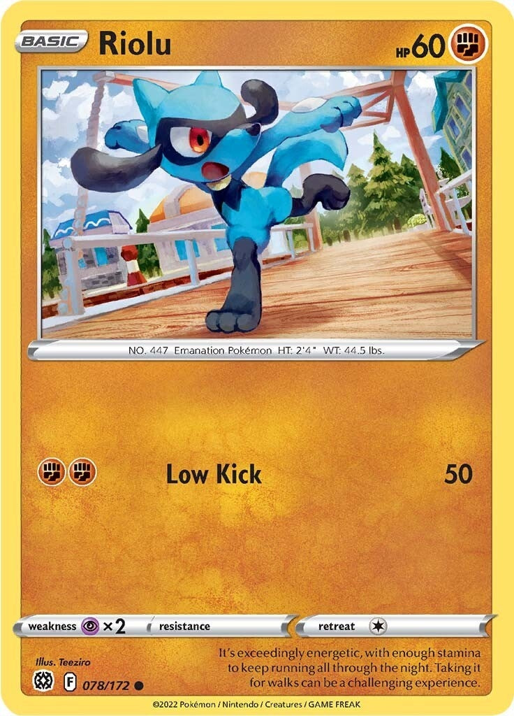 Image for Riolu (078/172) [SWSH09: Brilliant Stars] - Pokemon