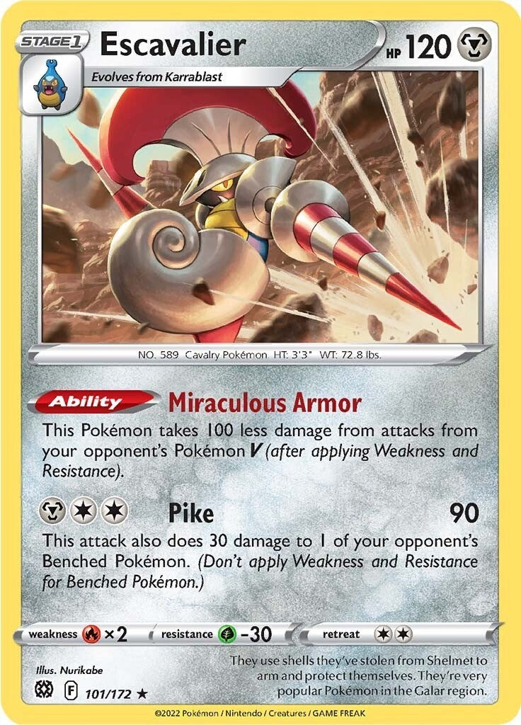 Image for Escavalier (101/172) [SWSH09: Brilliant Stars] - Pokemon