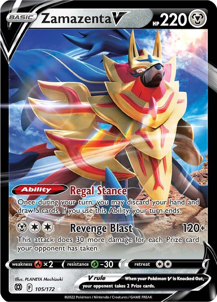 Image for Zamazenta V (105/172) [SWSH09: Brilliant Stars] - Pokemon