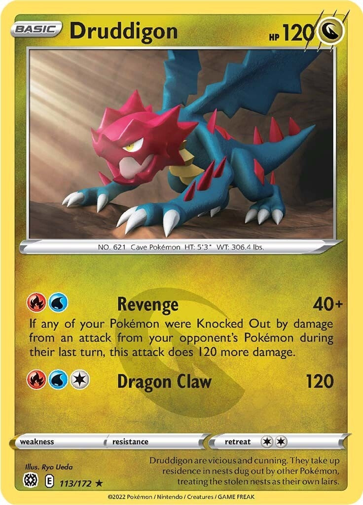 Image for Druddigon (113/172) [SWSH09: Brilliant Stars] - Pokemon