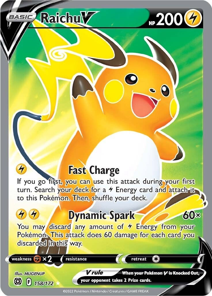 Image for Raichu V (Full Art) (158/172) [SWSH09: Brilliant Stars] - Pokemon