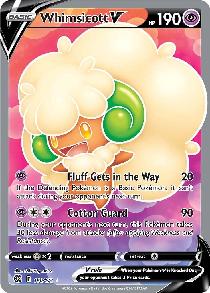 Image for Whimsicott V (Full Art) (160/172) [SWSH09: Brilliant Stars] - Pokemon