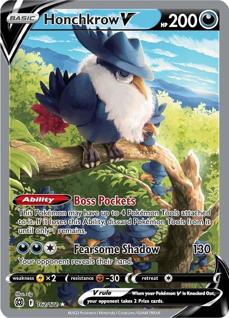 Image for Honchkrow V (Alternate Full Art) (162/172) [SWSH09: Brilliant Stars] - Pokemon