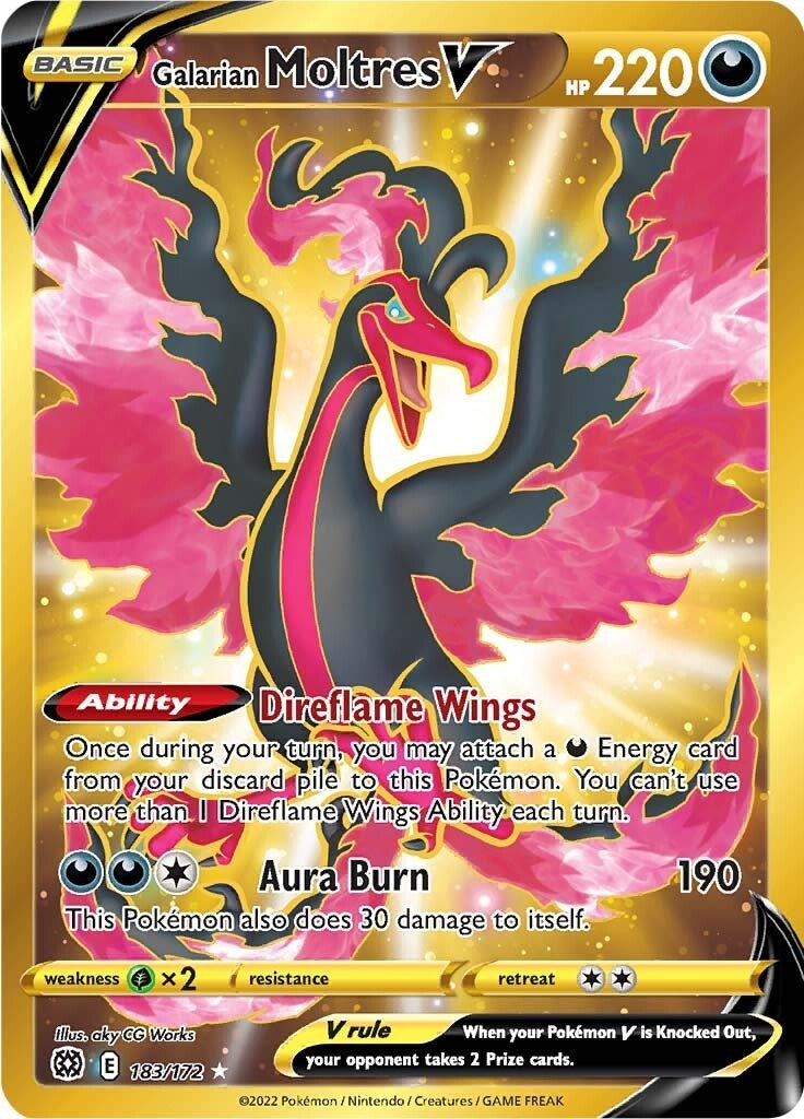 Image for Galarian Moltres V (Secret) (183/172) [SWSH09: Brilliant Stars] - Pokemon