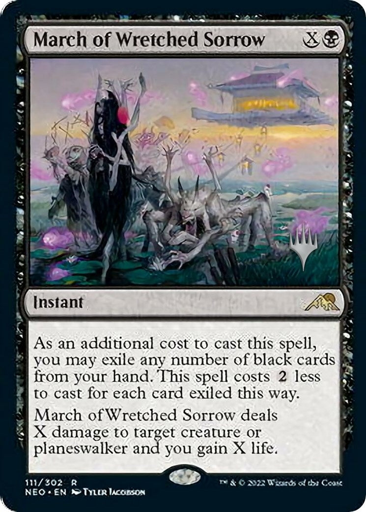 Image for March of Wretched Sorrow (111) [Kamigawa: Neon Dynasty] - Magic: The Gathering