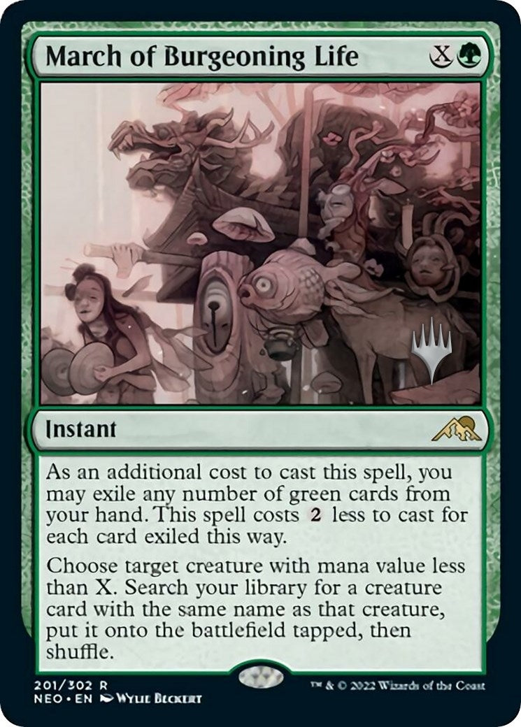 Image for March of Burgeoning Life (201) [Kamigawa: Neon Dynasty] - Magic: The Gathering