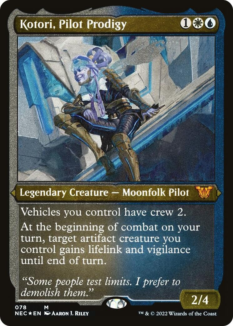 Image for Kotori, Pilot Prodigy (Display Commander) - Thick Stock (78) [Kamigawa: Neon Dynasty] - Magic: The Gathering