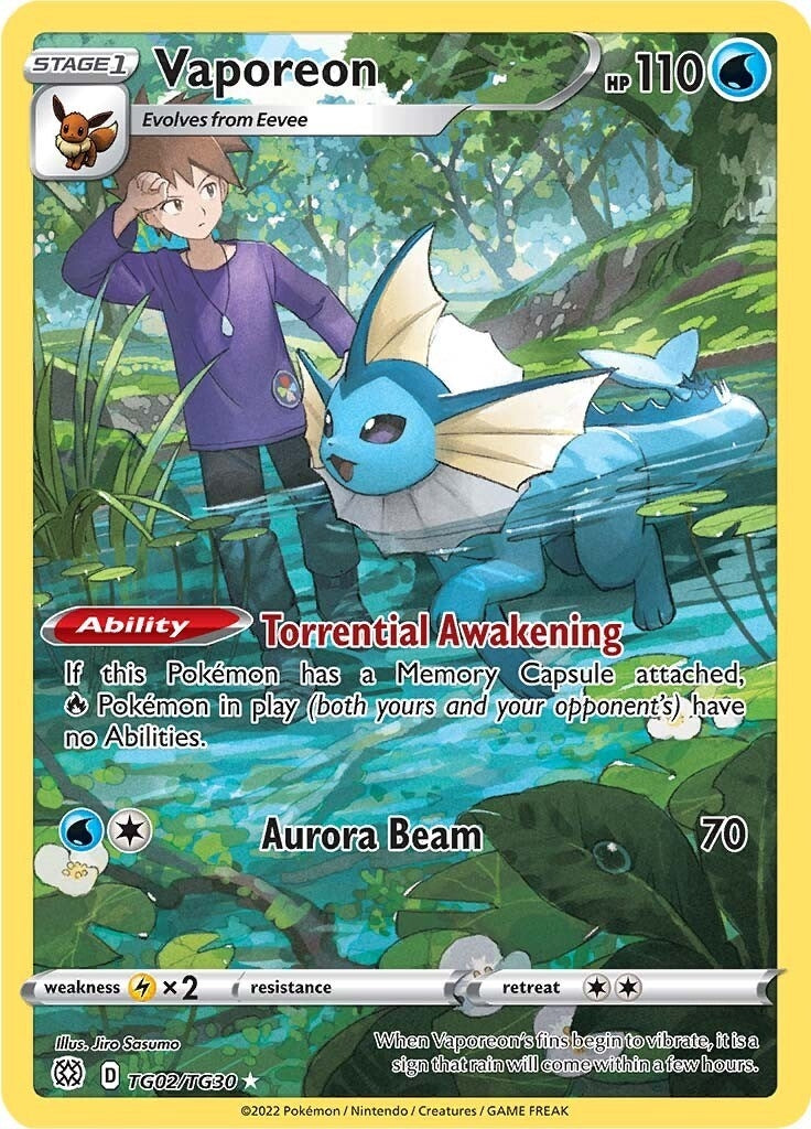 Image for Vaporeon (TG02/TG30) [SWSH09: Brilliant Stars Trainer Gallery] - Pokemon