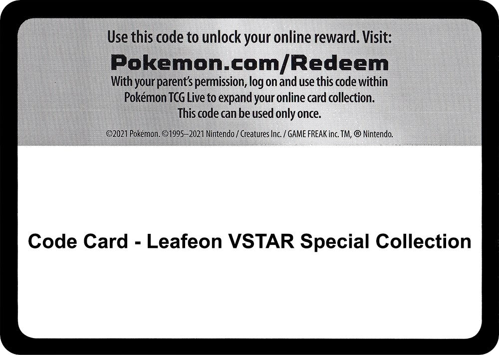 Image for Code Card - Leafeon VSTAR Special Collection [SWSH09: Brilliant Stars] - Pokemon