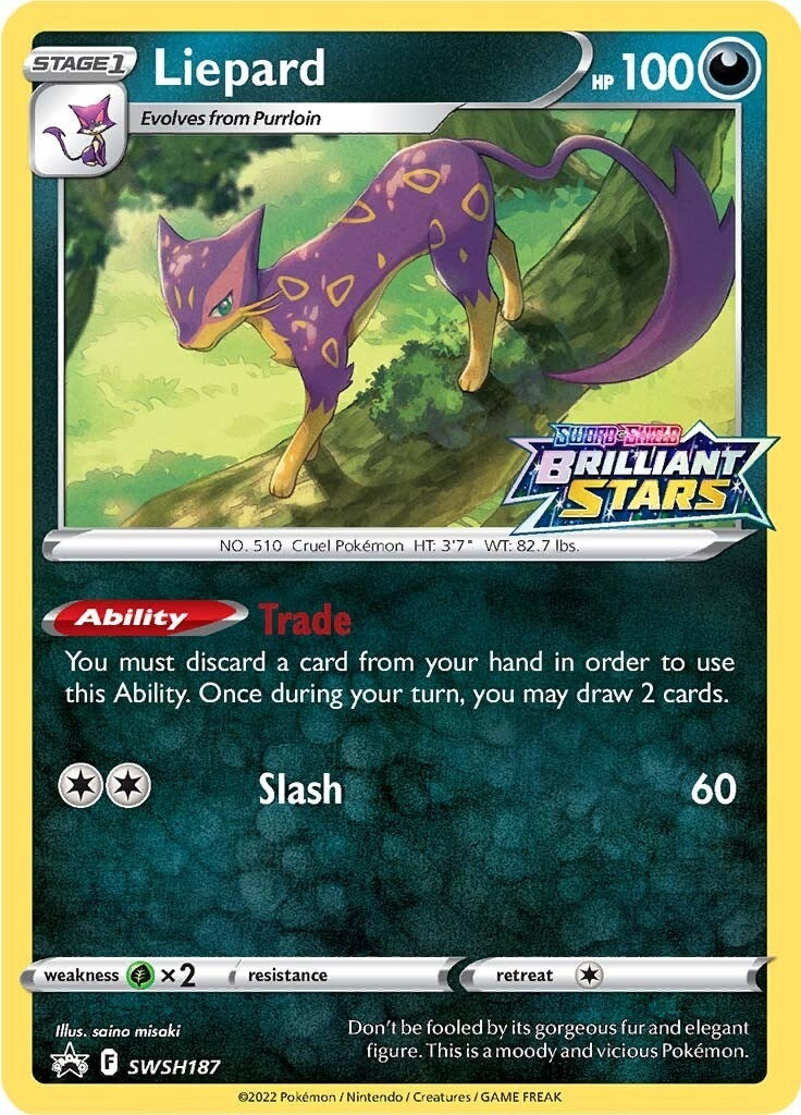 Image for Liepard - SWSH187 (SWSH187) [SWSH: Sword & Shield Promo Cards] - Pokemon