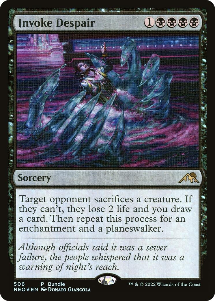 Image for Invoke Despair (NEO Bundle) (506) [Unique and Miscellaneous Promos] - Magic: The Gathering