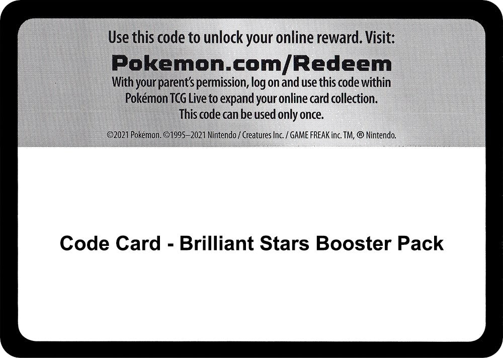 Image for Code Card - Brilliant Stars Booster Pack [SWSH09: Brilliant Stars] - Pokemon