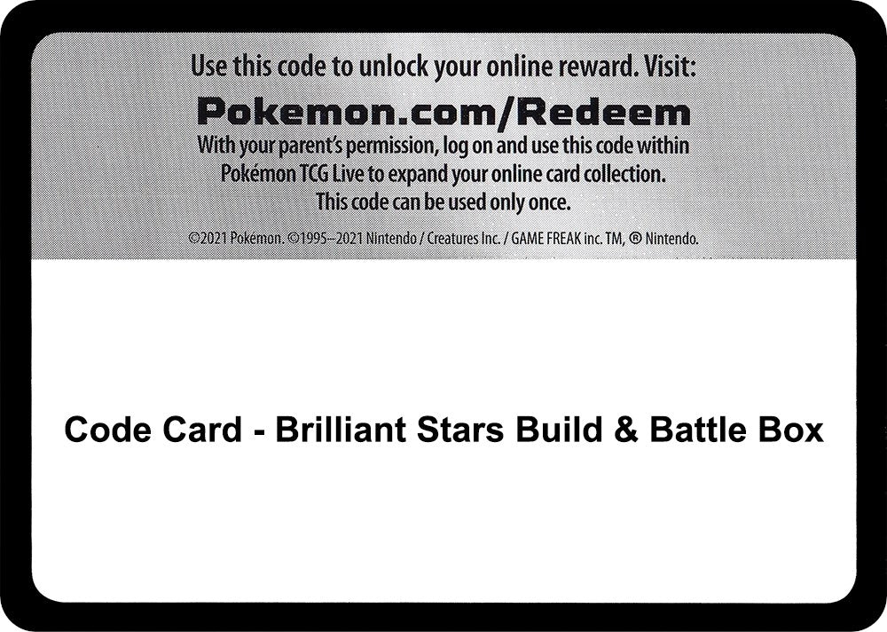 Image for Code Card - Brilliant Stars Build & Battle Box [SWSH09: Brilliant Stars] - Pokemon