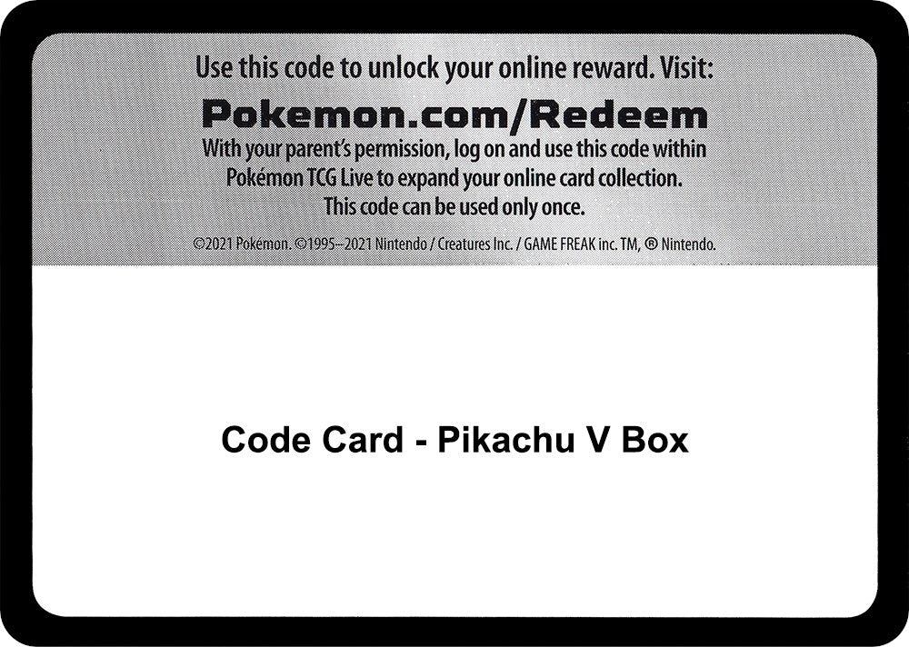 Image for Code Card - Pikachu V Box [Miscellaneous Cards & Products] - Pokemon