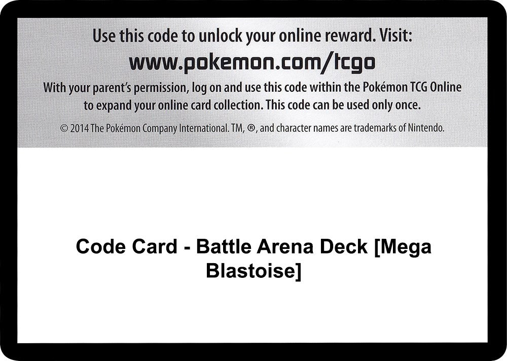 Image for Code Card - Battle Arena Deck [Mega Blastoise] [SM - Celestial Storm] - Pokemon