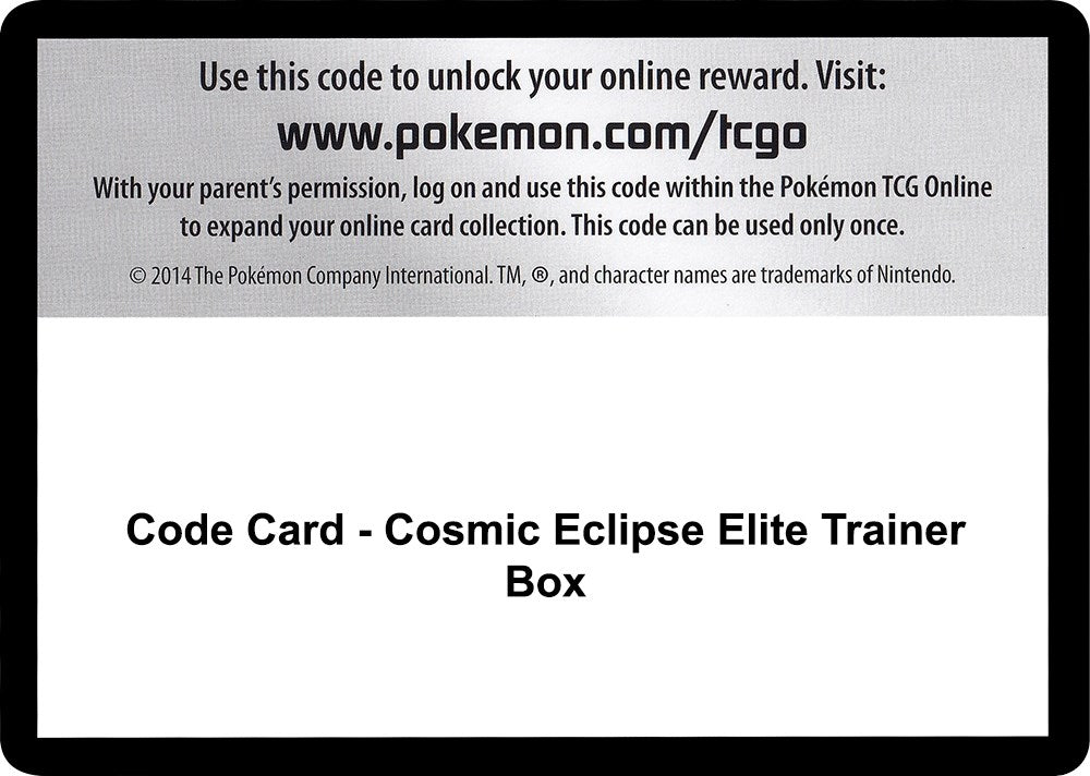 Image for Code Card - Cosmic Eclipse Elite Trainer Box [SM - Cosmic Eclipse] - Pokemon