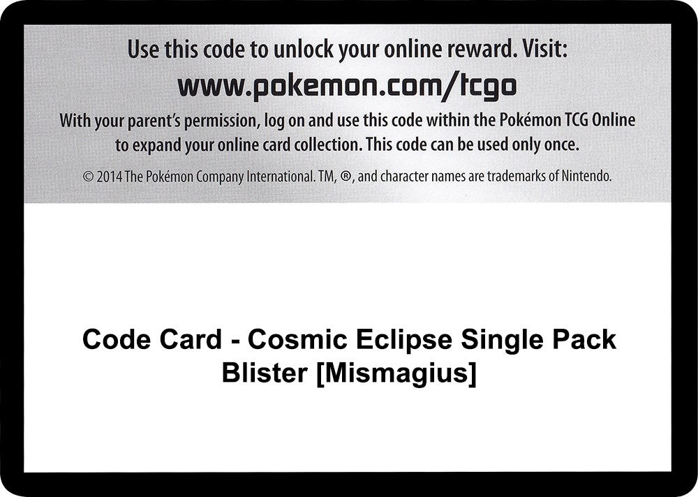 Code Card - Cosmic Eclipse Single Pack Blister [Mismagius] [SM - Cosmic Eclipse]