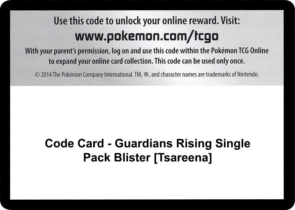 Image for Code Card - Guardians Rising Single Pack Blister [Tsareena] [SM - Guardians Rising] - Pokemon