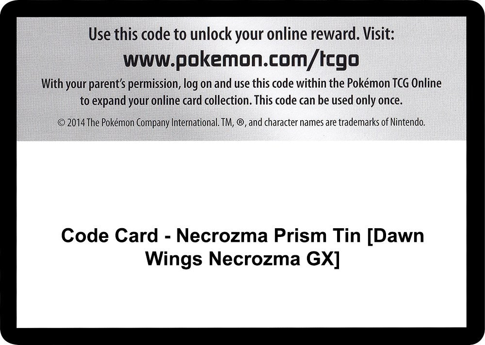 Image for Code Card - Necrozma Prism Tin [Dawn Wings Necrozma GX] [SM - Ultra Prism] - Pokemon