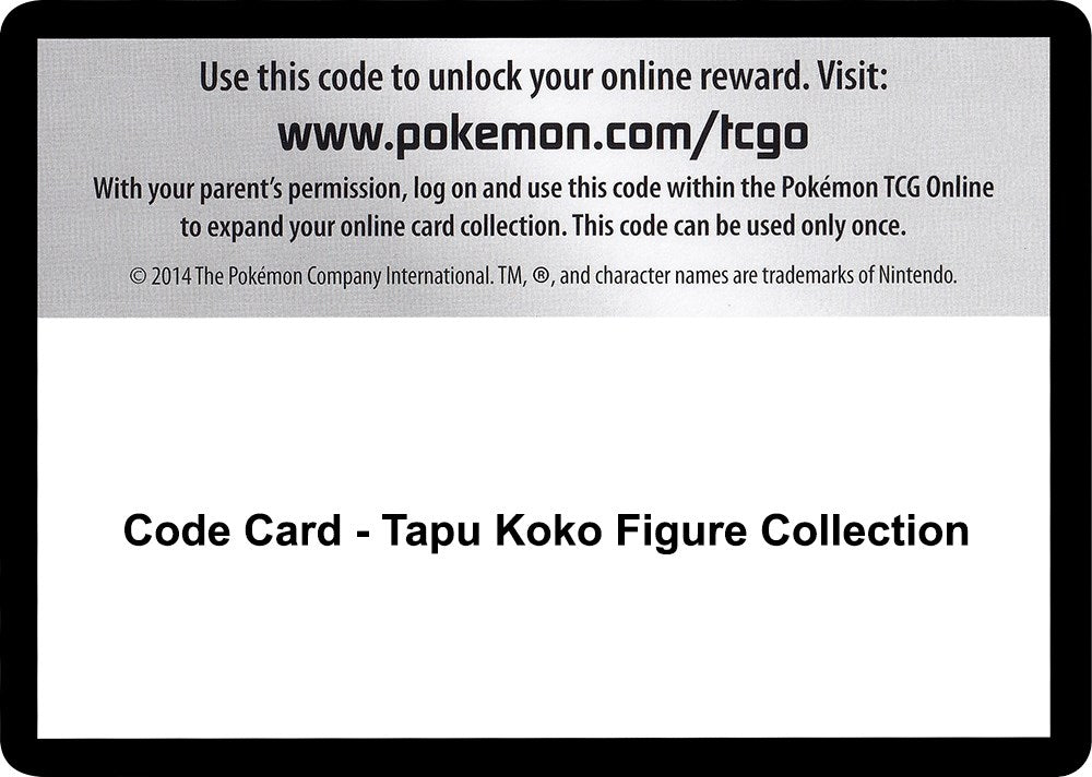 Image for Code Card - Tapu Koko Figure Collection [SM - Guardians Rising] - Pokemon