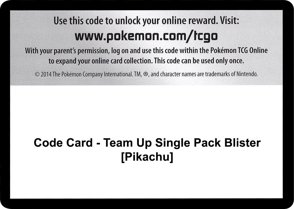 Image for Code Card - Team Up Single Pack Blister [Pikachu] [SM - Team Up] - Pokemon