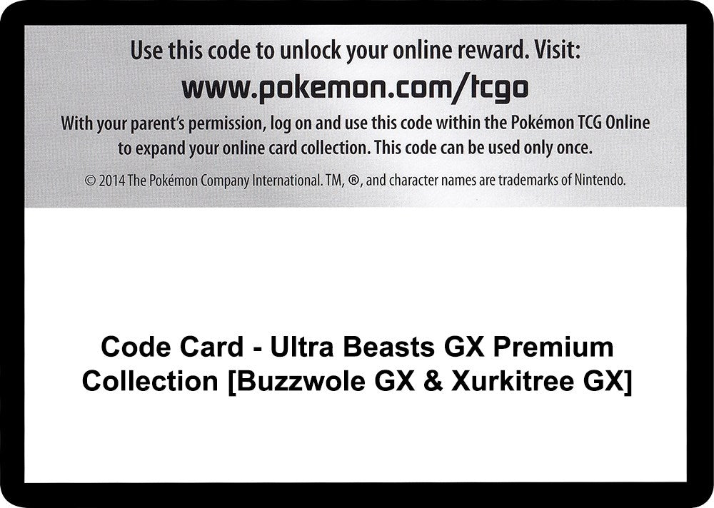 Image for Code Card - Ultra Beasts GX Premium Collection [Buzzwole GX & Xurkitree GX] [SM - Crimson Invasion] - Pokemon