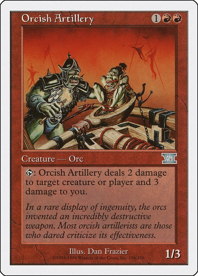 Image for Orcish Artillery (196) [Classic Sixth Edition] - Magic: The Gathering