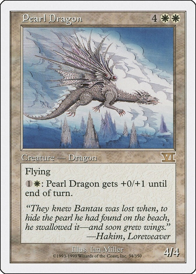 Image for Pearl Dragon (34) [Classic Sixth Edition] - Magic: The Gathering