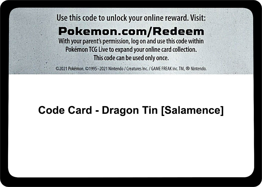 Image for Code Card - Dragon Tin [Salamence] [Miscellaneous Cards & Products] - Pokemon