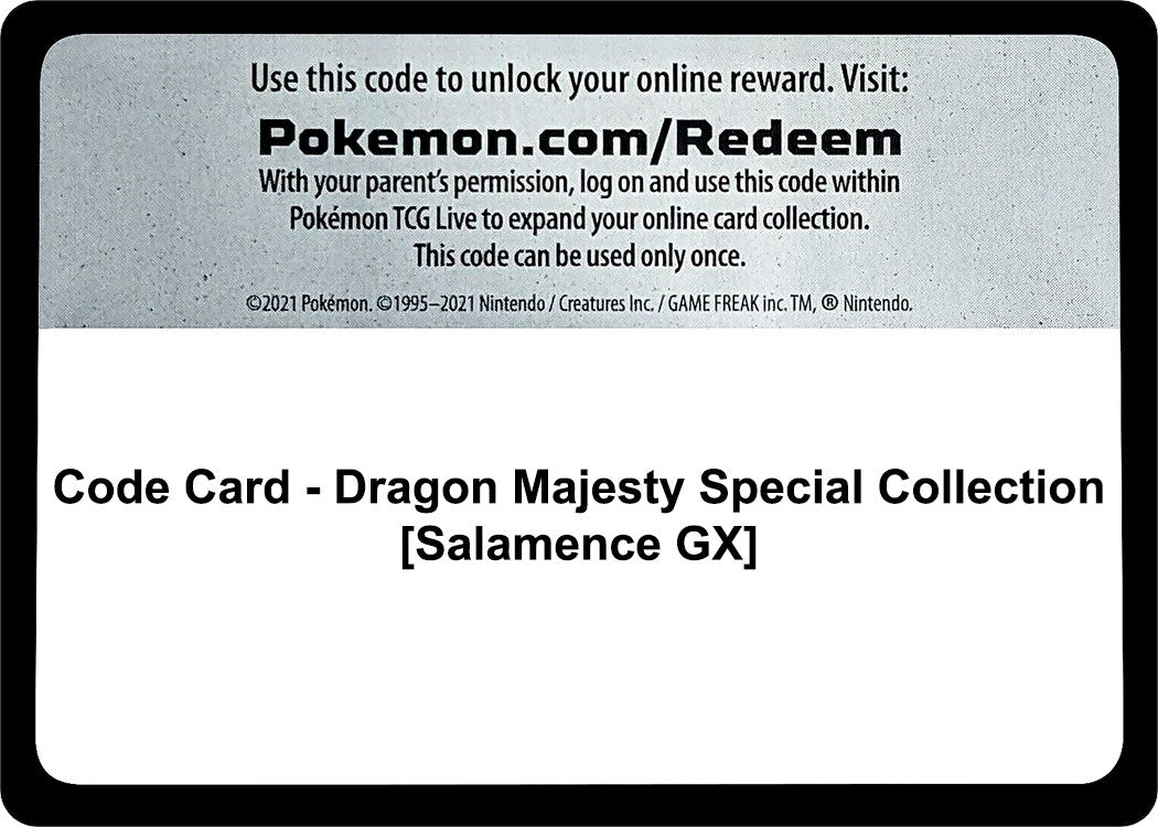 Image for Code Card - Dragon Majesty Special Collection [Salamence GX] [Dragon Majesty] - Pokemon