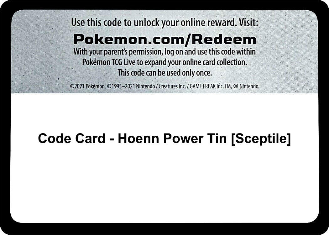 Image for Code Card - Hoenn Power Tin [Sceptile] [Miscellaneous Cards & Products] - Pokemon