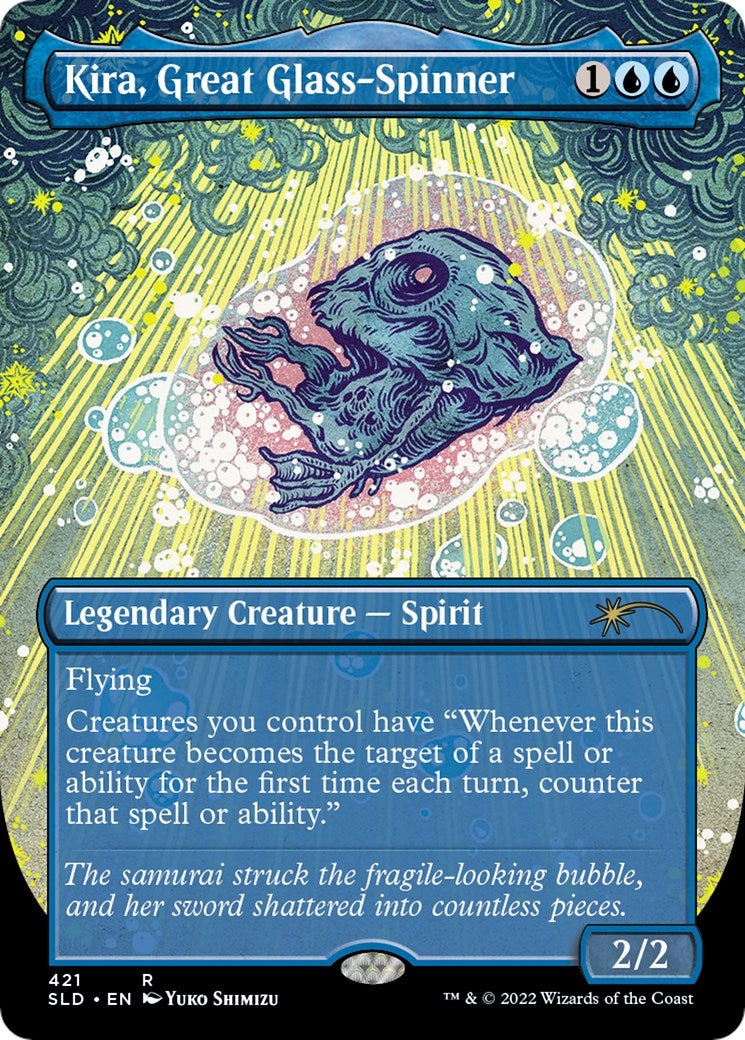Image for Kira, Great Glass-Spinner (Borderless) (421) [Secret Lair Drop Series] - Magic: The Gathering
