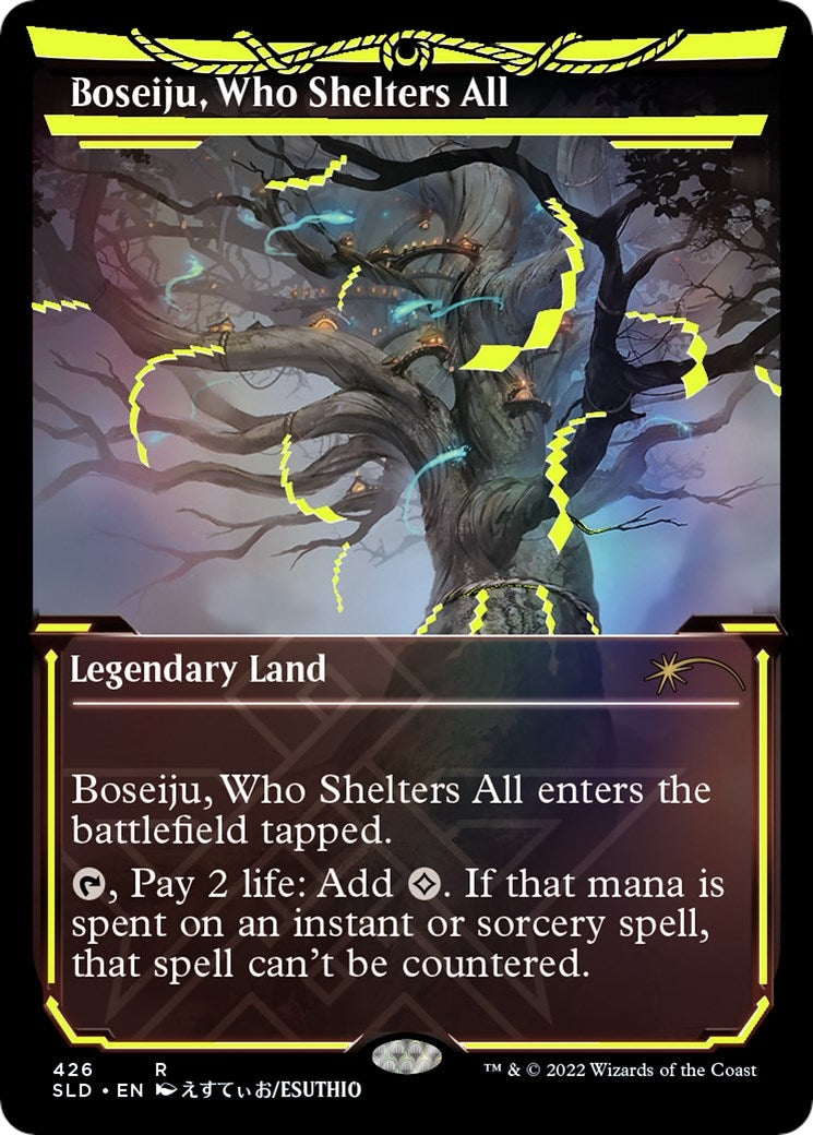 Image for Boseiju, Who Shelters All (Neon Yellow) (426) [Secret Lair Drop Series] - Magic: The Gathering